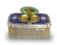 Antique silver-gilt and enamel singing bird box, by Charles Bruguier