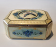 A very fine silver gilt and Imperial Yellow guilloche enamel singing bird box with timepiece, by C. A. Marguerat