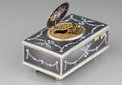 Silver and full-enamel body singing bird box, most probably by F. Cattelin