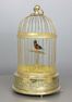 Vintage circular single singing bird-in-cage, by Bontems