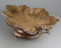 Vintage Black Forest carved beech musical fruit bowl