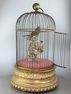 Antique large single singing bird-in-cage, by Jean Phalibois