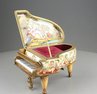 Antique gilt metal and pictorial enamel grand piano-form Musical Box