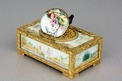 Gilt metal and painted ivory panel singing bird box, by C. H. Marguerat