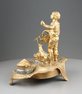 Gilt bronze antique musical automaton inkwell