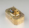 Antique Gilt metal and enamel singing bird box, by Flajoulot