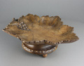 Vintage Black Forest carved beech musical fruit bowl