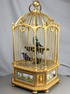 Museum-standard ormolu-bronze and Sevres-plaques double singing birds-in-cage, by Bontems