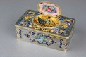 Silver-gilt, gold, enamel and pictorial enamel Fusee singing bird box, by Charles Bruguier