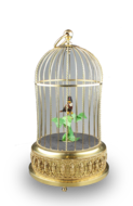 Small single singing bird-in-cage, by Karl Griesbaum