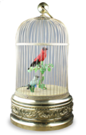 Antique Double singing birds-in-cage, most probably Bontems