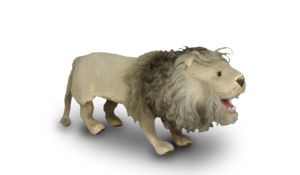 Rare antique leaping and growling lion automaton, by Roullet & Decamps