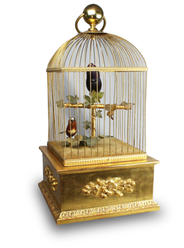 Large Double Singing bird cage by Reuge