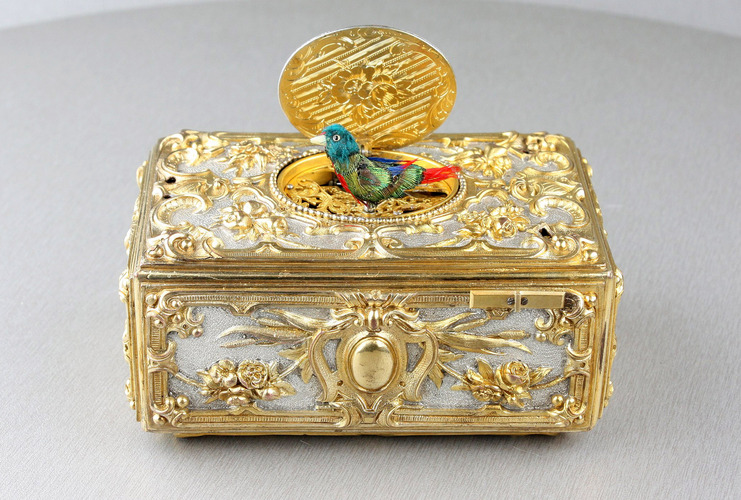 Antique Fusee Singing Bird Box by Omer LeGrand