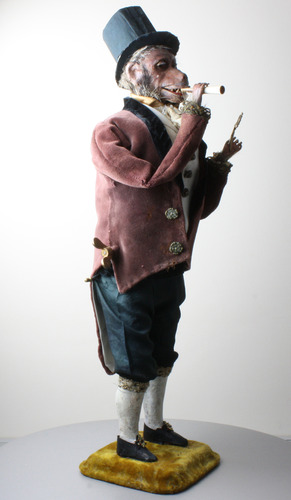 Antique standing monkey smoker automaton, by Gustave Vichy