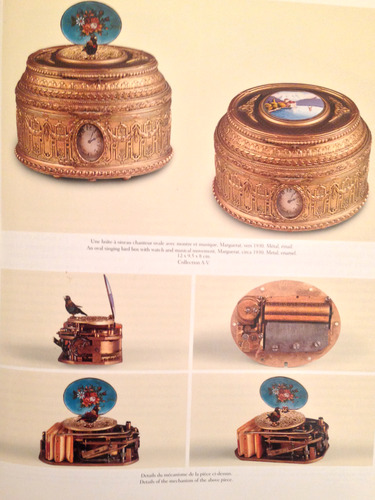 A sublime singing bird, musical box and timepiece pictorial enamel and gilt bronze box, by C. H. Marguerat