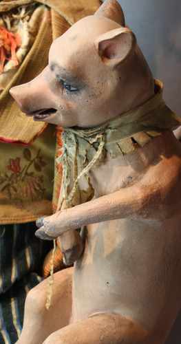 Antique Peasant and the Pig musical automaton, by Vichy-Triboulet