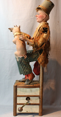 Antique Peasant and the Pig musical automaton, by Vichy-Triboulet